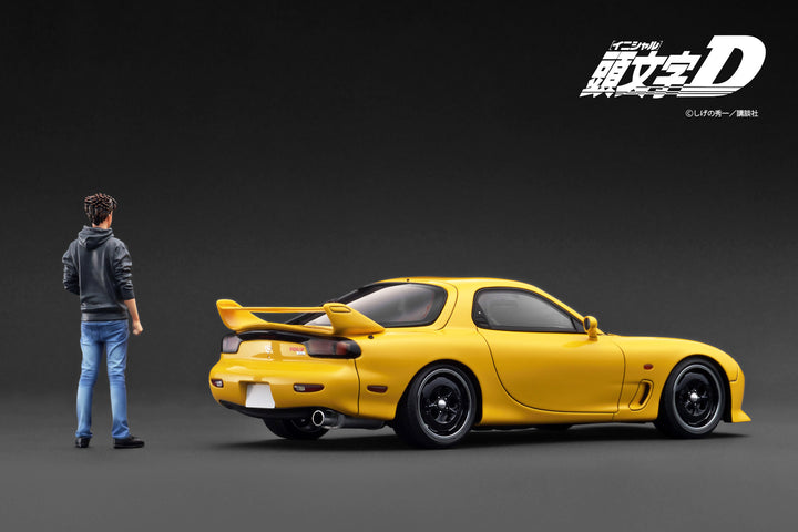 [Preorder] Ignition Model 1:18 INITIAL D Mazda RX-7 Mazda Speed A-spec (FD3S) Yellow With Mr. Keisuke Takahashi IG3941