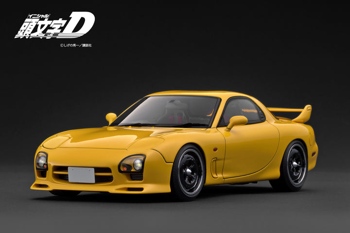 [Preorder] Ignition Model 1:18 INITIAL D Mazda RX-7 Mazda Speed A-spec (FD3S) Yellow With Mr. Keisuke Takahashi IG3941