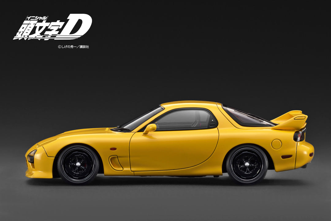 [Preorder] Ignition Model 1:18 INITIAL D Mazda RX-7 Mazda Speed A-spec (FD3S) Yellow With Mr. Keisuke Takahashi IG3941