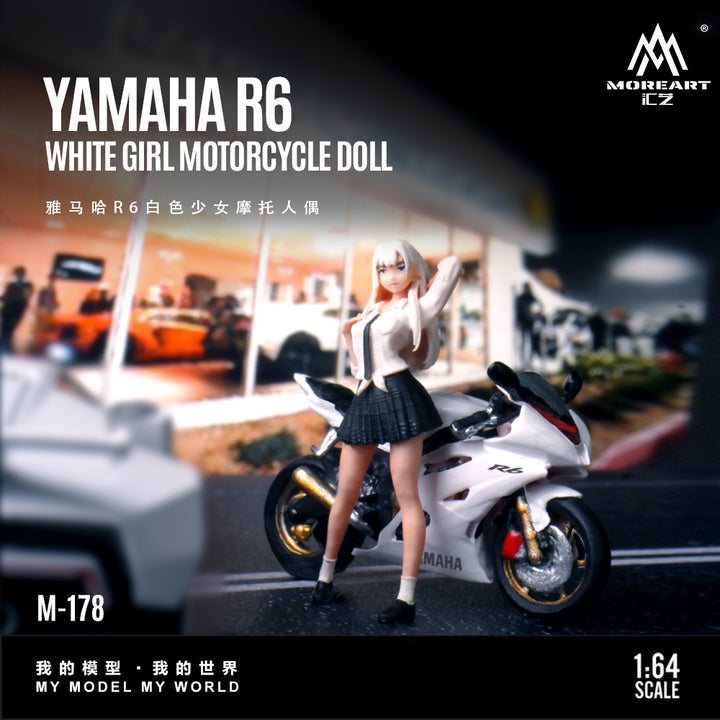 [Preorder] MoreArt 1:64 AYAMAHA RGWHITE GIRL MOTORCYCLE DOLL MO222178