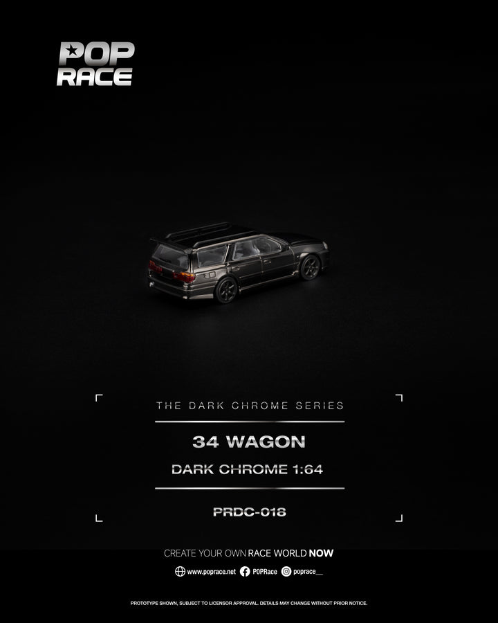 [Preorder] POPRACE 1:64 R34 WAGON DARK CHROME PRDC018