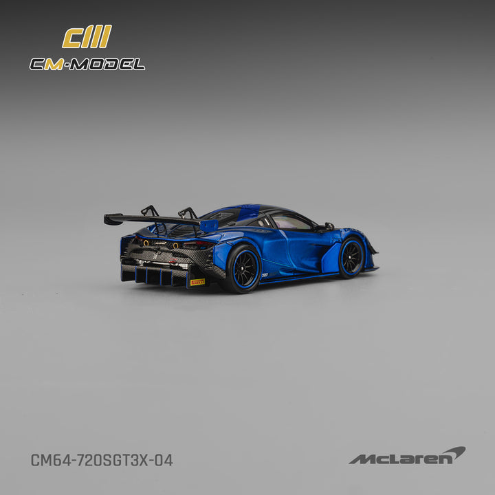 [Preorder] CM Model 1:64 Mclaren 720SGT3X Aurora Blue CM64-720SGT3X-04