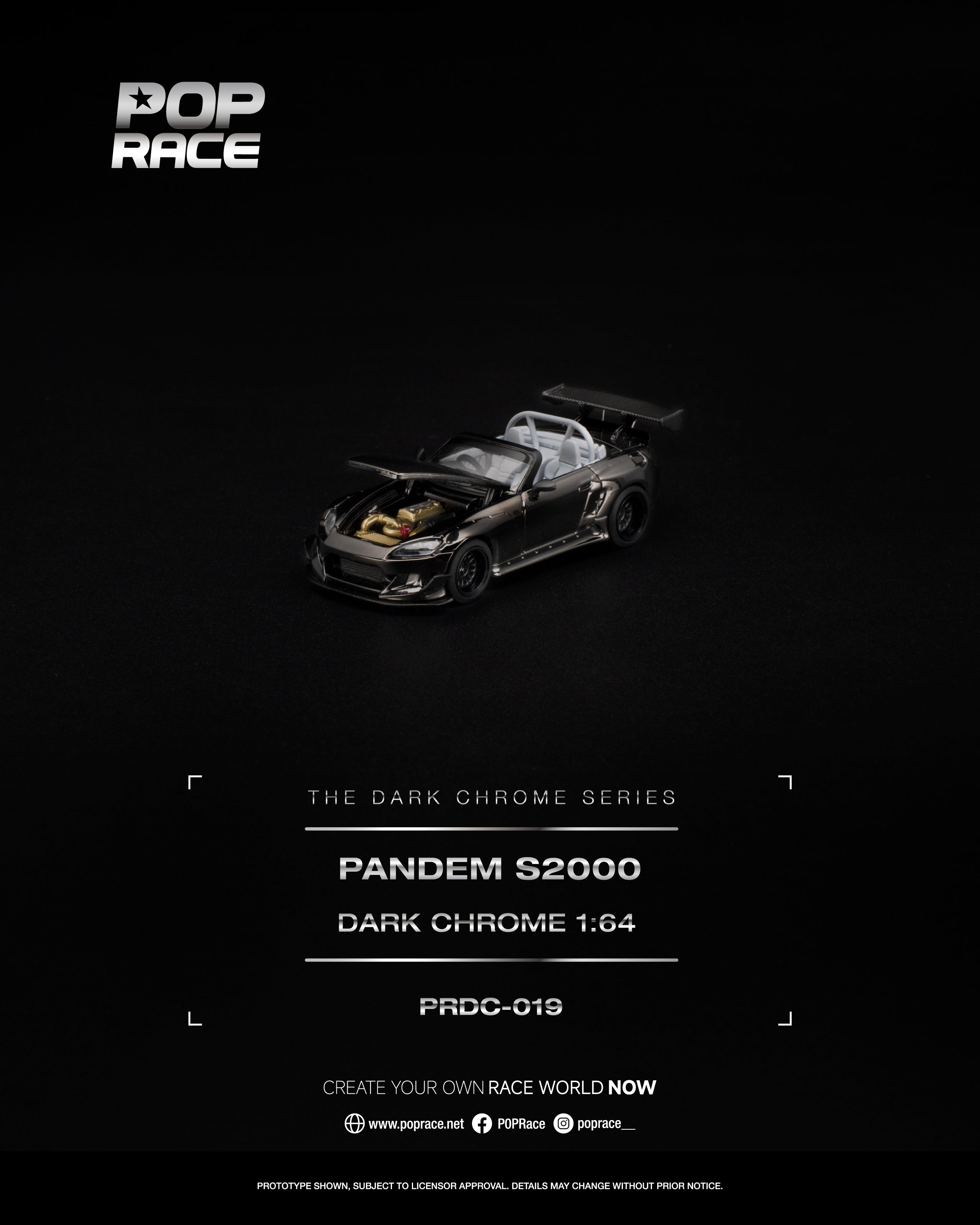 Preorder] POPRACE 1:64 PANDEM S2000 DARK CHROME PRDC019 – Horizon
