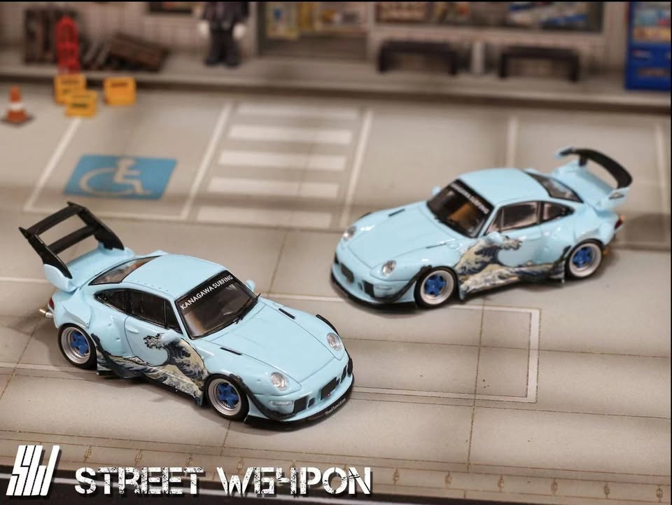 Street Weapon 1:64 Porsche RWB 993 KANAGAWA SURFING livery (2 Versions)