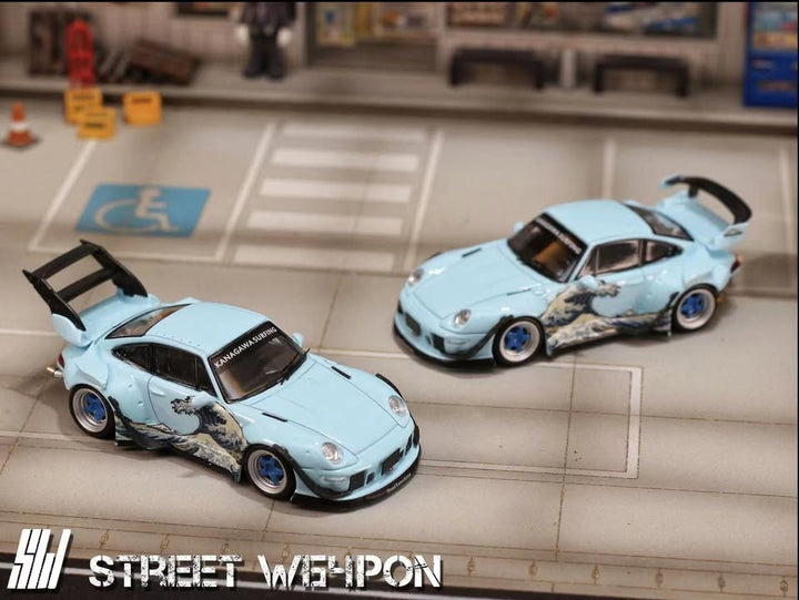 Street Weapon 1:64 Porsche RWB 993 KANAGAWA SURFING livery (2 Versions)