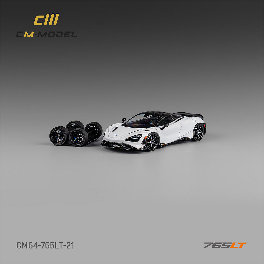 [Preorder] CM Model 1:64 McLaren 765LT White with carbon hood