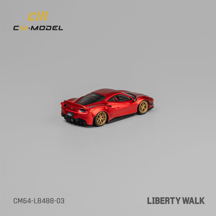 [Preorder] CM Model 1:64 LBWK 488 Widebody Metallic red