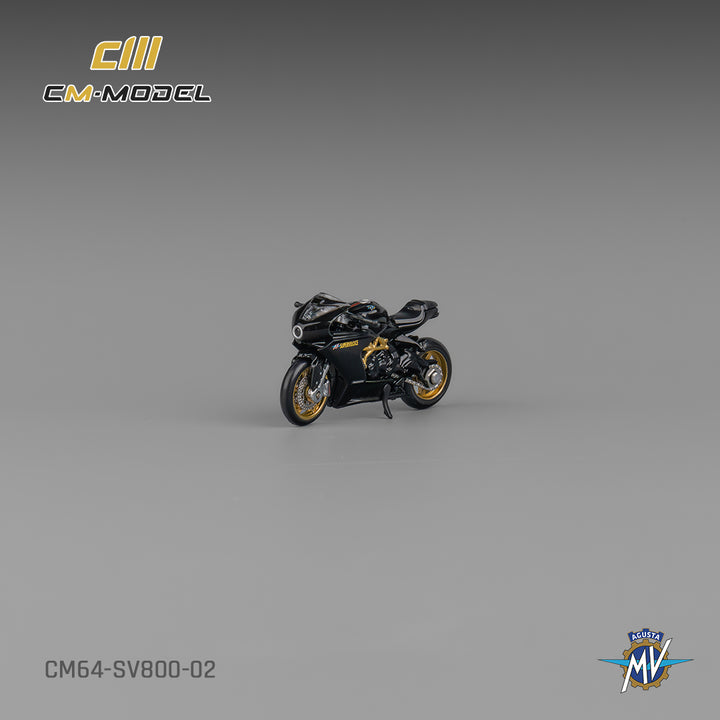 [Preorder] CM Model 1:64 MV Agusta SV800 Black with showgirl