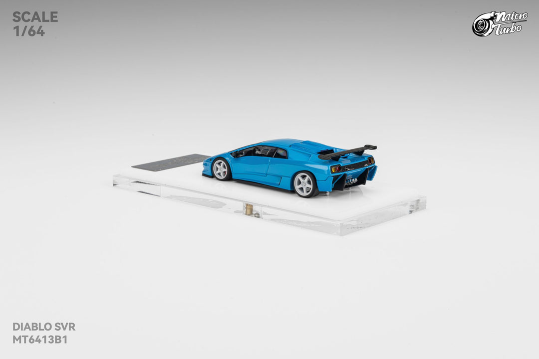 [Preorder] Microturbo 1:64 Lamborghini Custom Diablo SVR - Metallic Blue MT6413B1