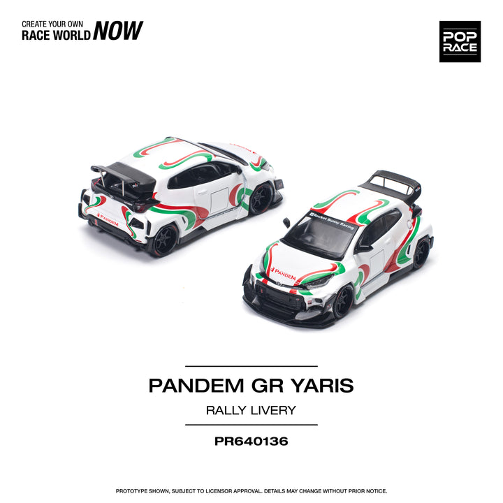 [Preorder] POPRACE 1:64 TOYOTA PANDEM GR YARIS - RALLY LIVERY PR640136