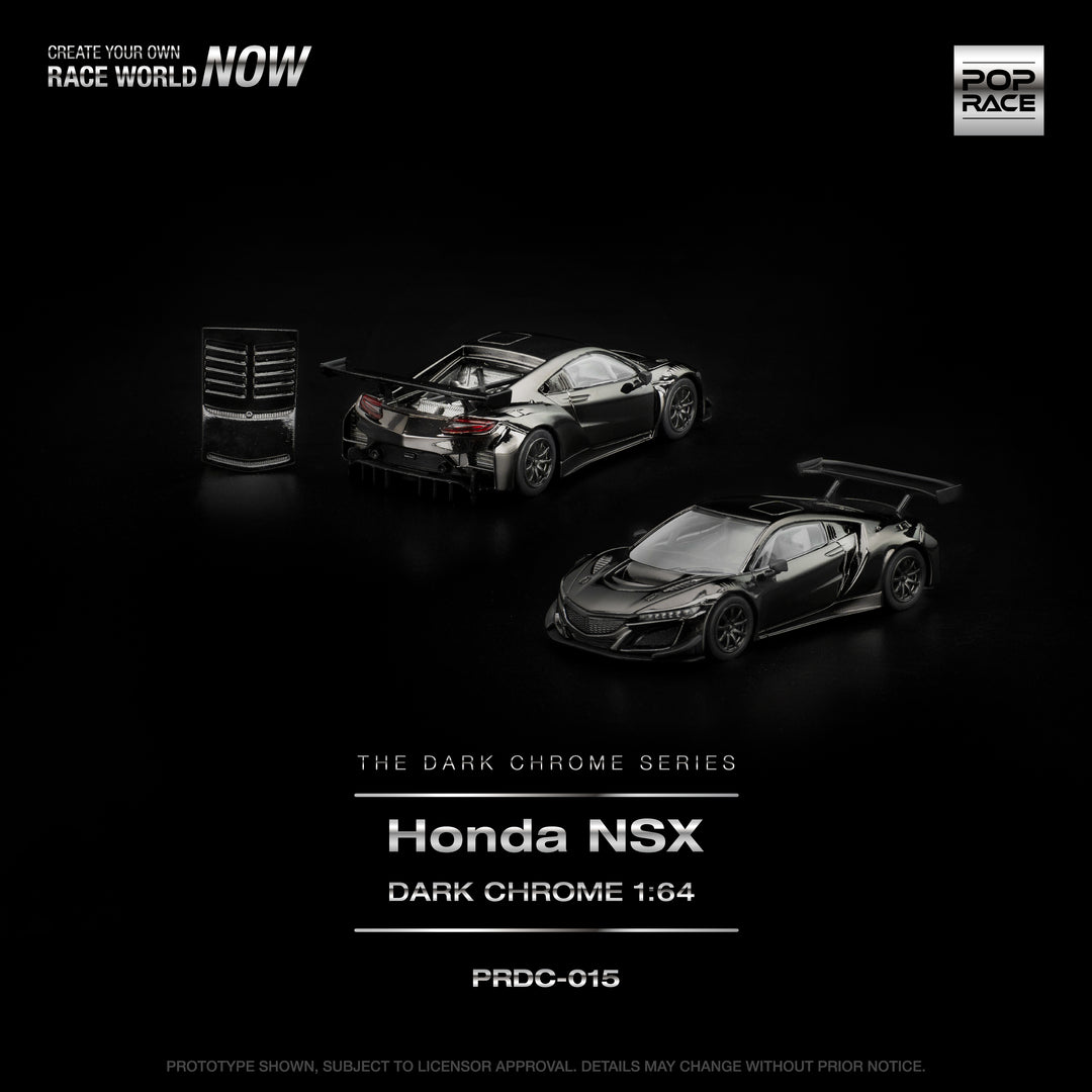[Preorder] POPRACE 1:64 Honda NSX GT3 EV022 DARK CHROME PRDC015