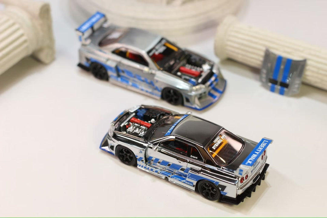 [Preorder] Nitro Blaze 1:64 Skyline ER34 LB Super Silhouette Widebody (2 Versions)