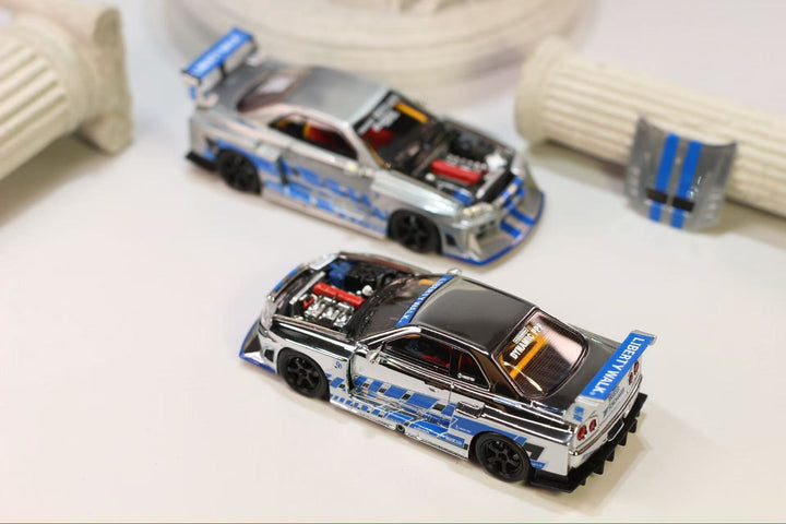 [Preorder] Nitro Blaze 1:64 Skyline ER34 LB Super Silhouette Widebody (2 Versions)