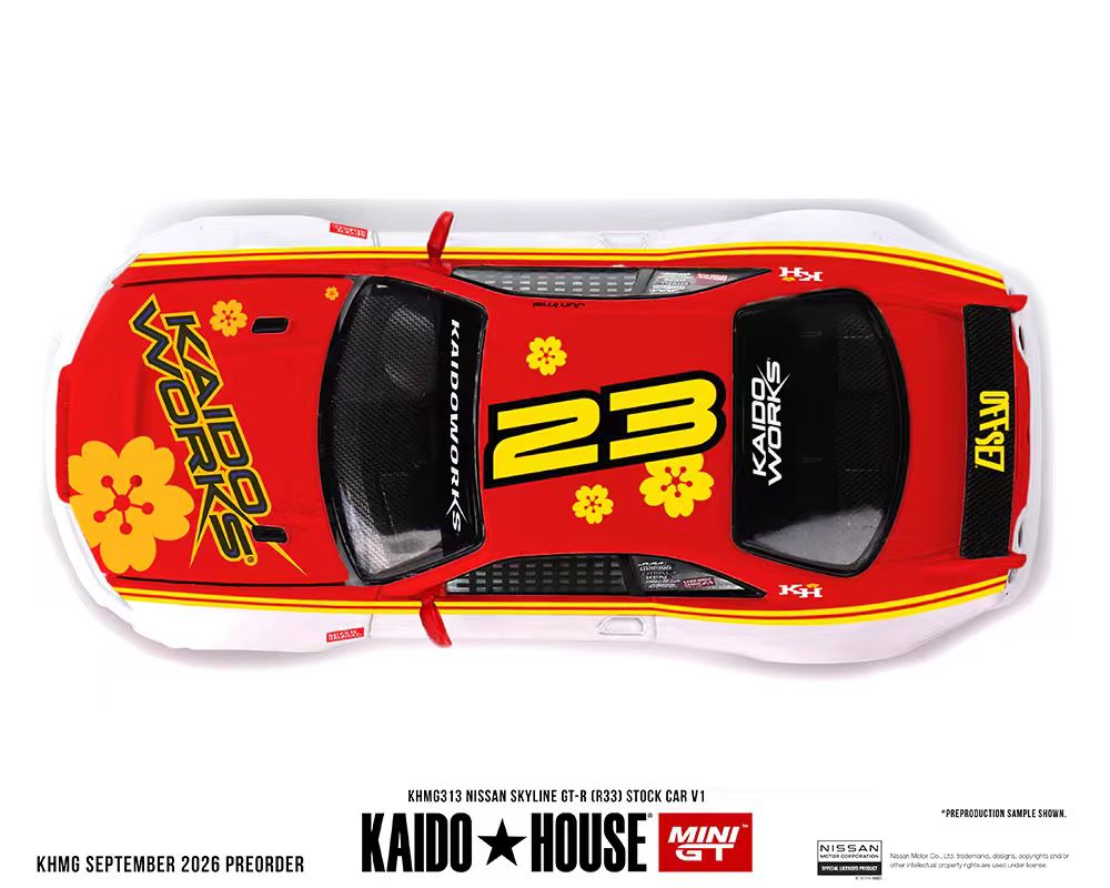 [Preorder] Kaido House x Mini GT 1:64 Nissan Skyline GT-R (R33) Kaido Stock Car V1 KHMG313