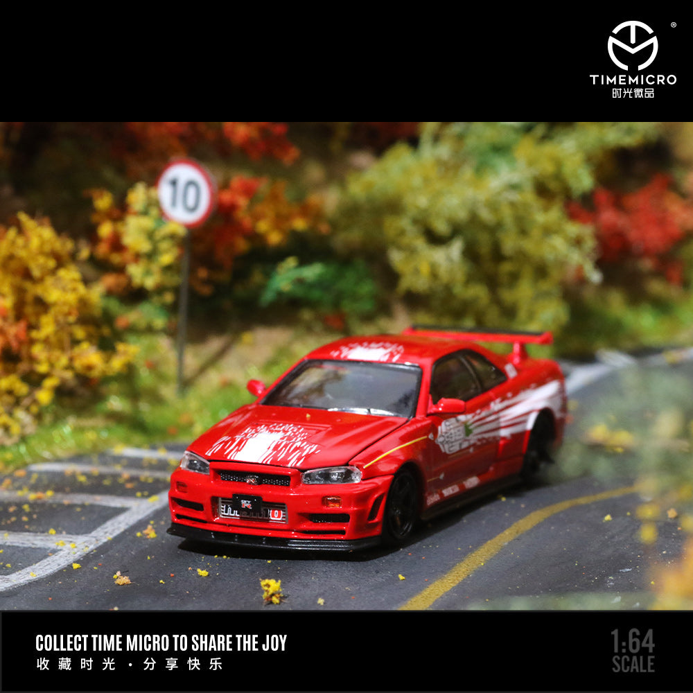 TimeMicro 1:64 Nissan GTR R34 Z Tune (2 Colours) TM643435/TM643436