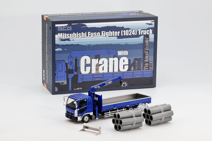 [Preorder] GCD 1:64 Mitsubishi Fuso Fighter (1024) Truck With Crane KS-082-634
