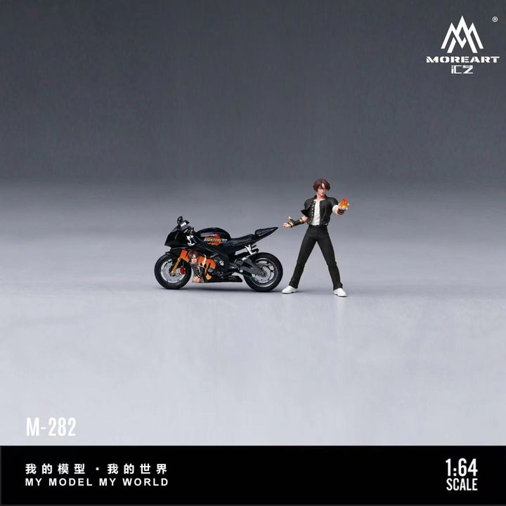 [Preorder] MoreArt 1:64 KYO KUSANAGI PRINTED MOTORCYCLE DOLL SET MO222282