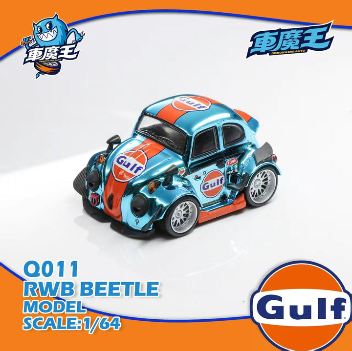 [Preorder] DEMON KING AUTO 1:64 Volkswagen Q Version Beetle Chrome Gulf DKA-Q011