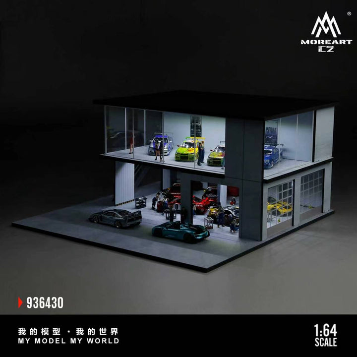[Preorder] MoreArt 1:64 DOUBLE-DECK CAR EXHIBITION HALL MAINTENANCE ROOM MO936430
