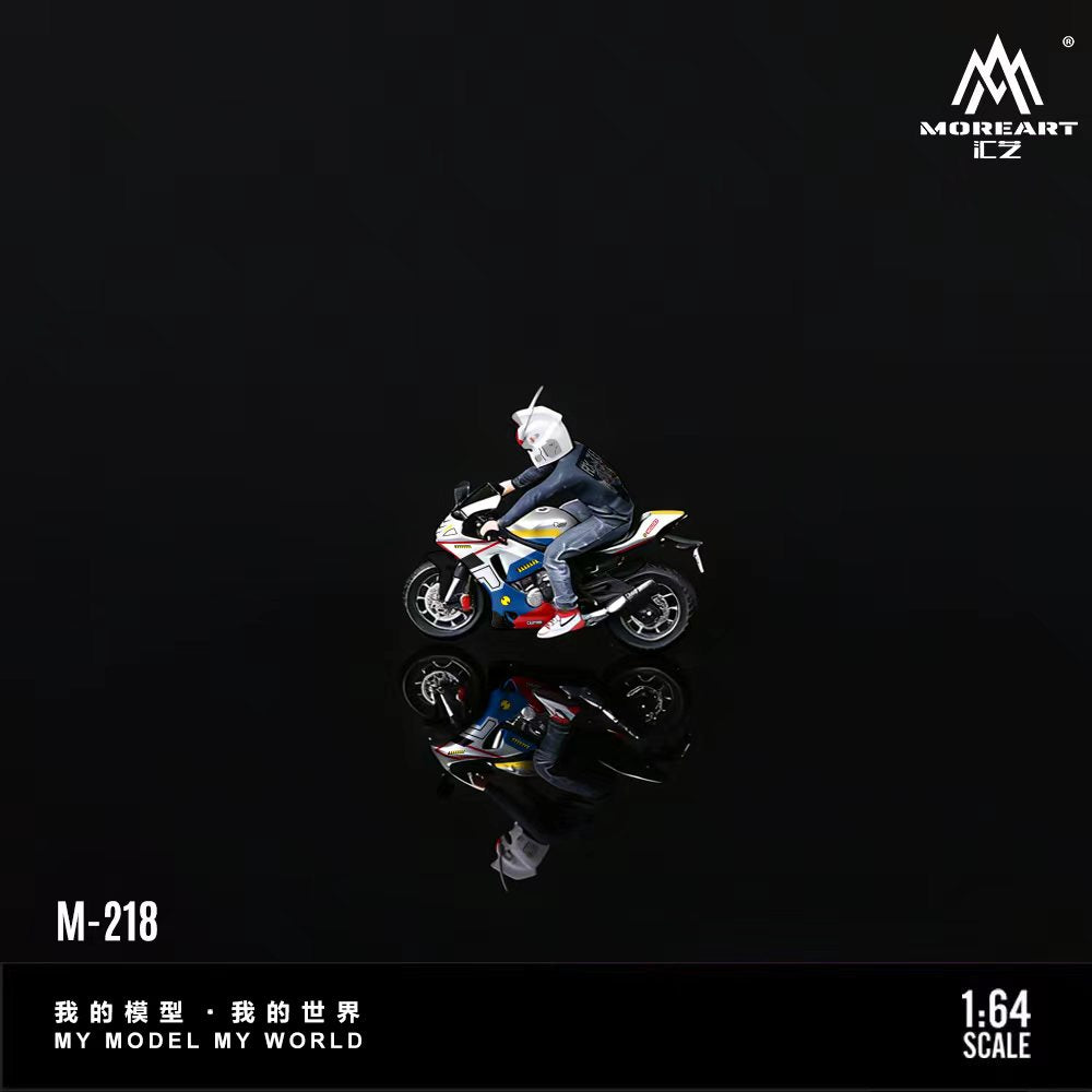 [Preorder] MoreArt 1:64 YAMAHA YZF-R1 GUNDAM DECAL MOTORCYCLE MASKED RIDER DOLL. MO222218