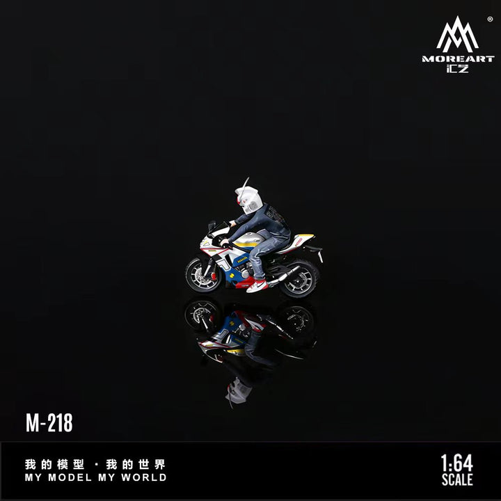 [Preorder] MoreArt 1:64 YAMAHA YZF-R1 GUNDAM DECAL MOTORCYCLE MASKED RIDER DOLL. MO222218