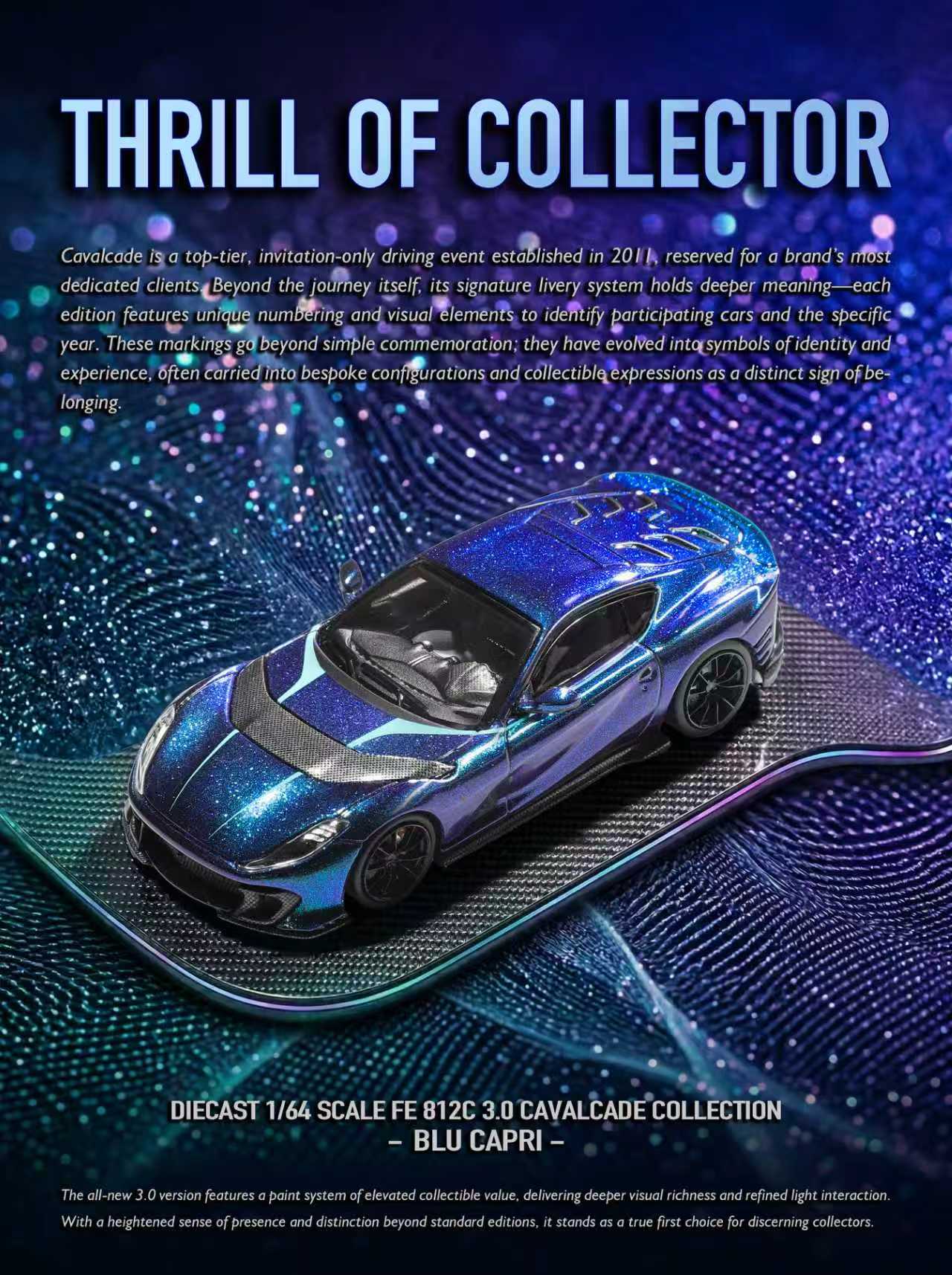 TOC 1:64 Ferrari 812C 3.0 CAVALCADE COLLECTION (4 Colours