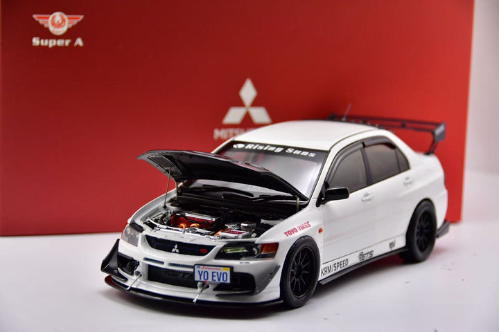 [Preorder] SUPER A 1:18 Mitsubishi EVO9 MR White FQ-360