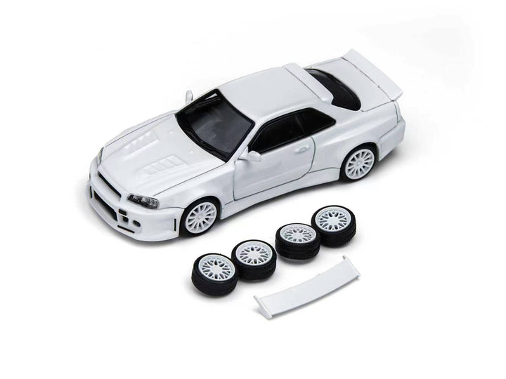 [Preorder] TimeMicro × PSC DESIGN 1:64 Nissan R34 "Smilodon" White TM648402