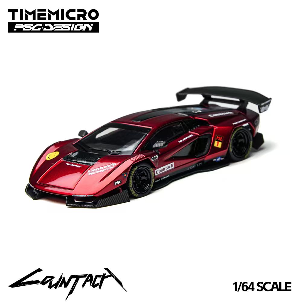 [Preorder] TimeMicro X PSC DESIGN 1:64 Lamborghini Countach “V” Scarlet TM647705