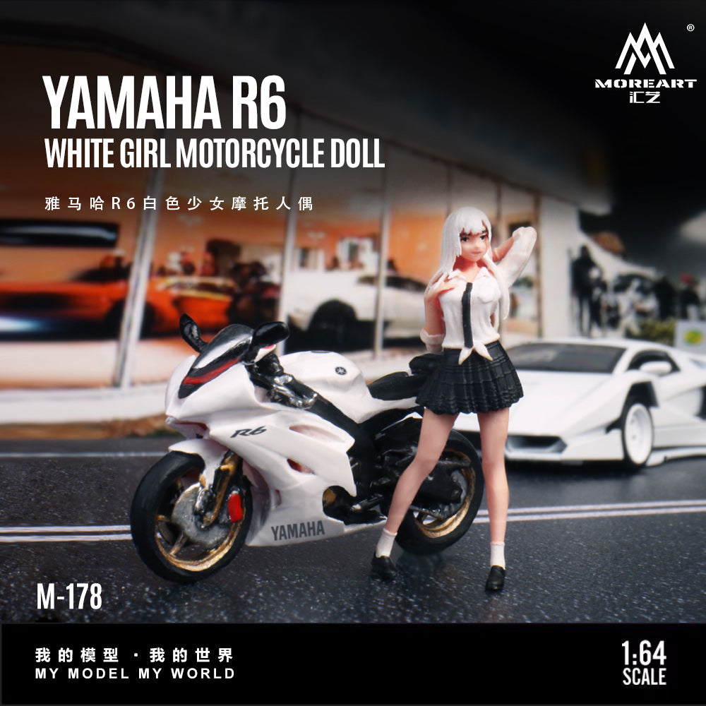 [Preorder] MoreArt 1:64 AYAMAHA RGWHITE GIRL MOTORCYCLE DOLL MO222178