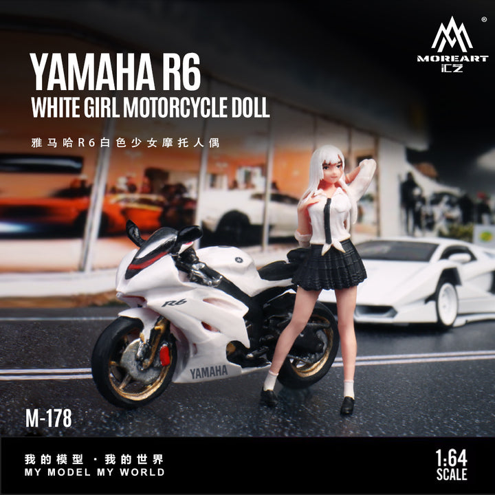 [Preorder] MoreArt 1:64 AYAMAHA RGWHITE GIRL MOTORCYCLE DOLL MO222178