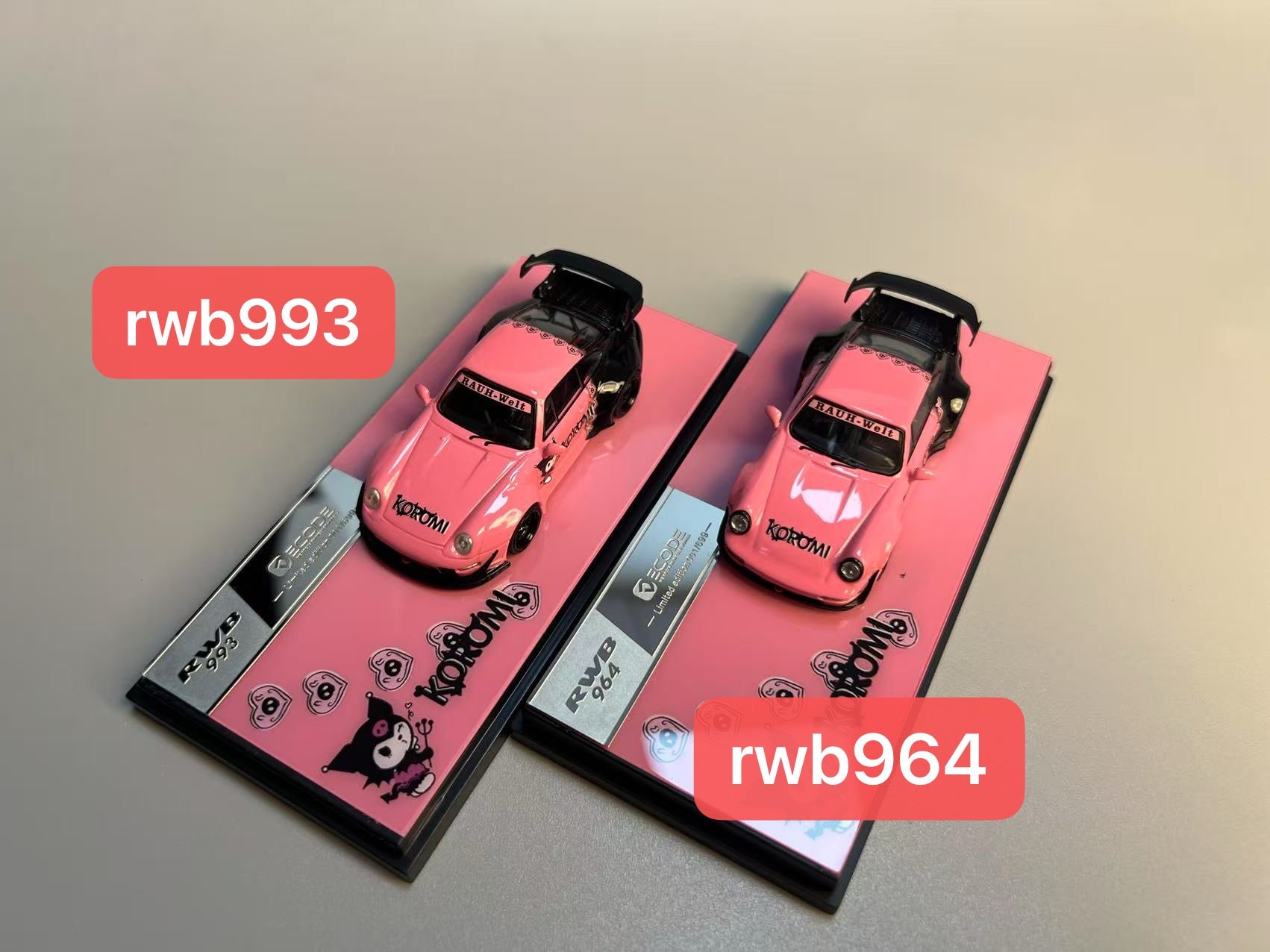 Decode 1:64 Porsche RWB Wide-Body Modified Kuromi Livery (2