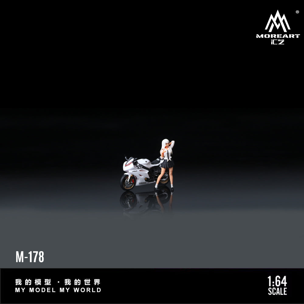 [Preorder] MoreArt 1:64 AYAMAHA RGWHITE GIRL MOTORCYCLE DOLL MO222178