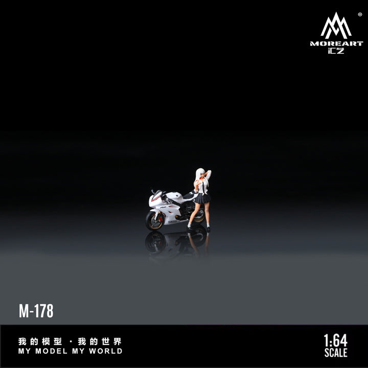 [Preorder] MoreArt 1:64 AYAMAHA RGWHITE GIRL MOTORCYCLE DOLL MO222178