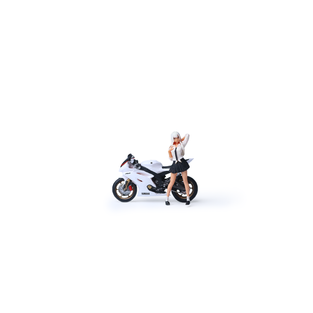 [Preorder] MoreArt 1:64 AYAMAHA RGWHITE GIRL MOTORCYCLE DOLL MO222178