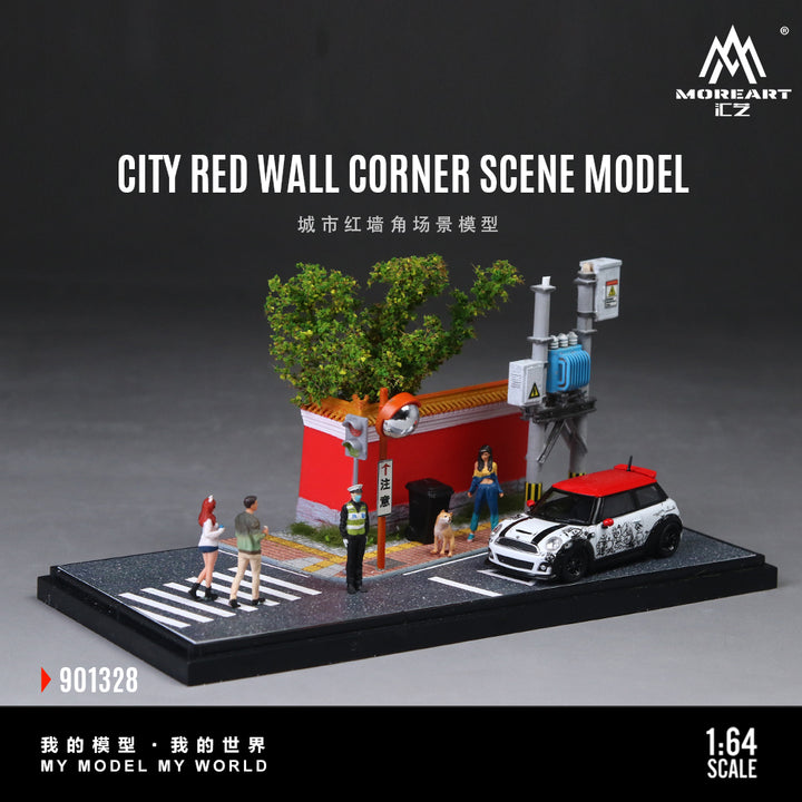 [Preorder] MoreArt 1:64 CITY RED WALL CORNER SCENE MODEL MO901328