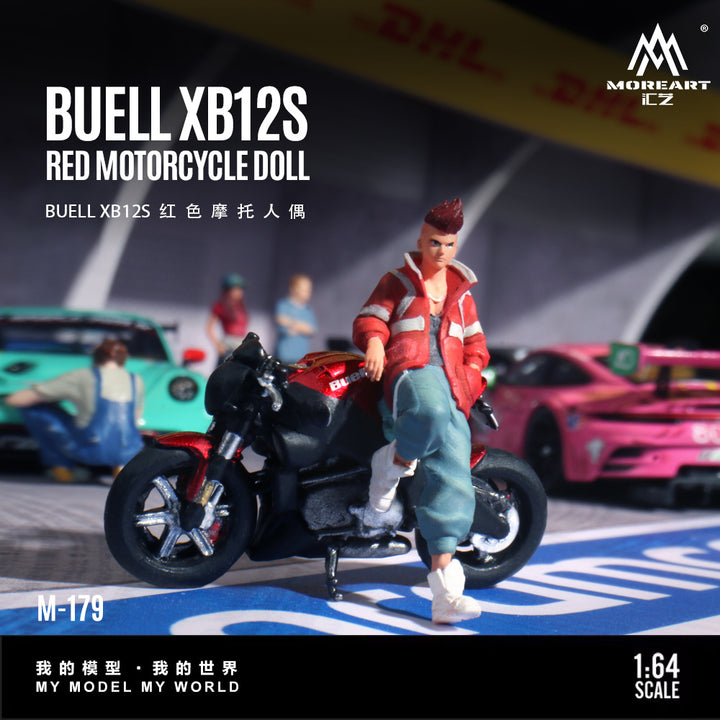 [Preorder] MoreArt 1:64 BUELL XB12S  RED MOTORCYCLE DOLL MO222179
