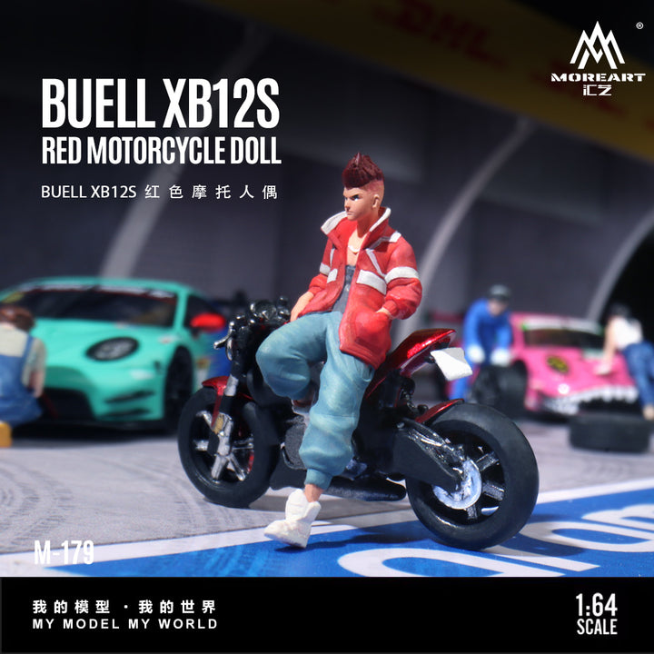 [Preorder] MoreArt 1:64 BUELL XB12S  RED MOTORCYCLE DOLL MO222179