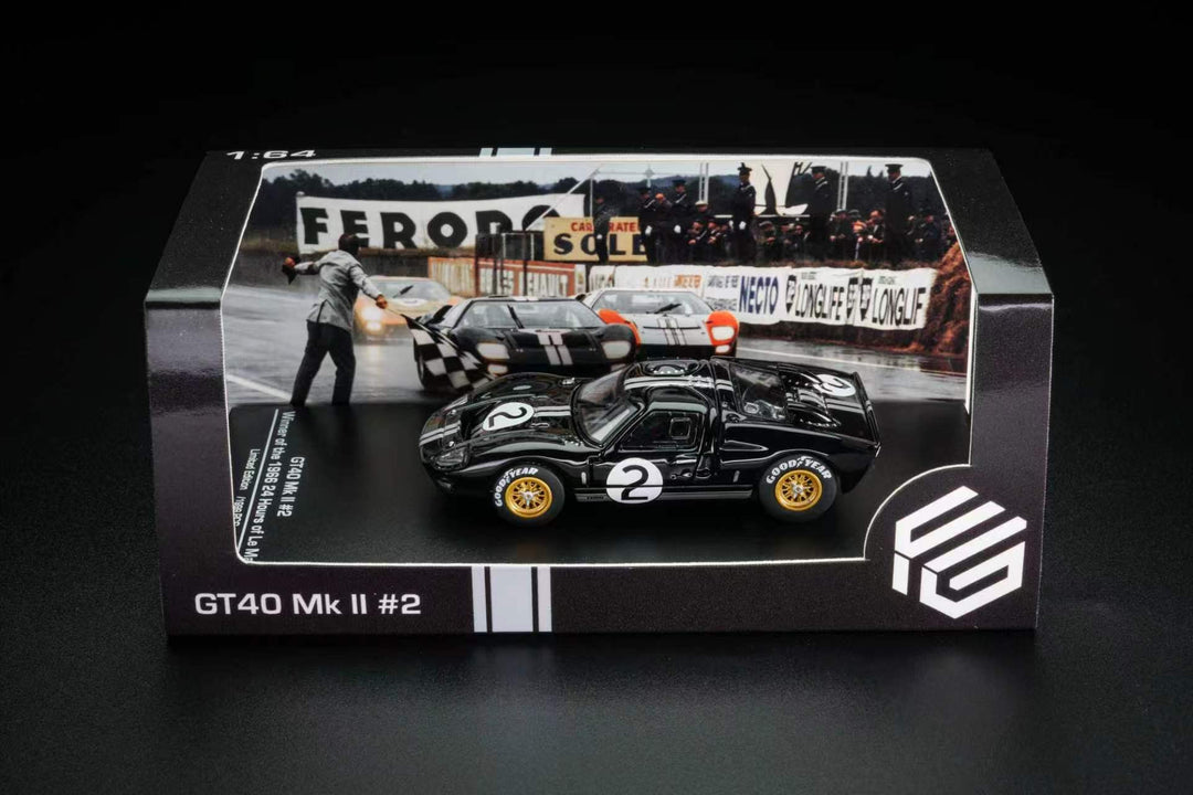 [Preorder] FG &amp; KH 1:64 Ford GT40 MK.II &amp; Scania Car Carrier 640005-01 / T-607 (2 Variants)