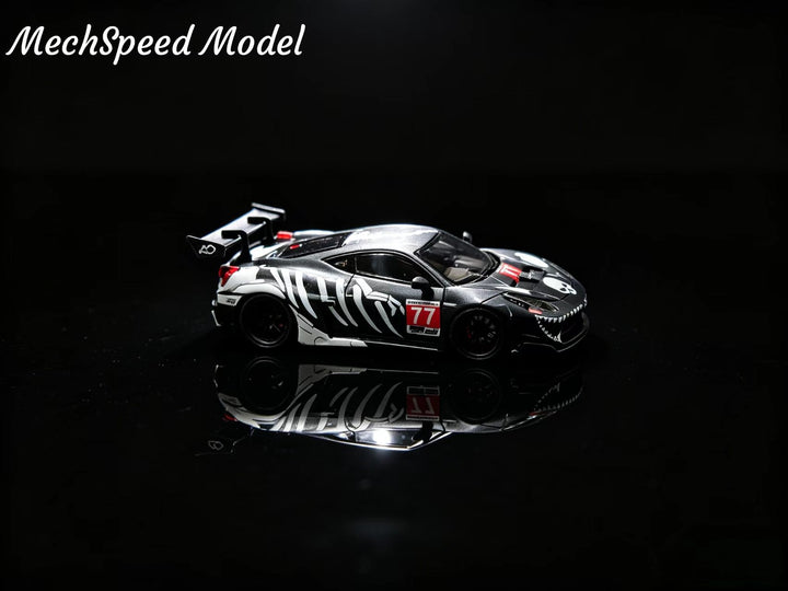 [Preorder] MechSpeed 1:64 Ferrari LB458GT Wing Modified Version Matte Black Bone Dragon