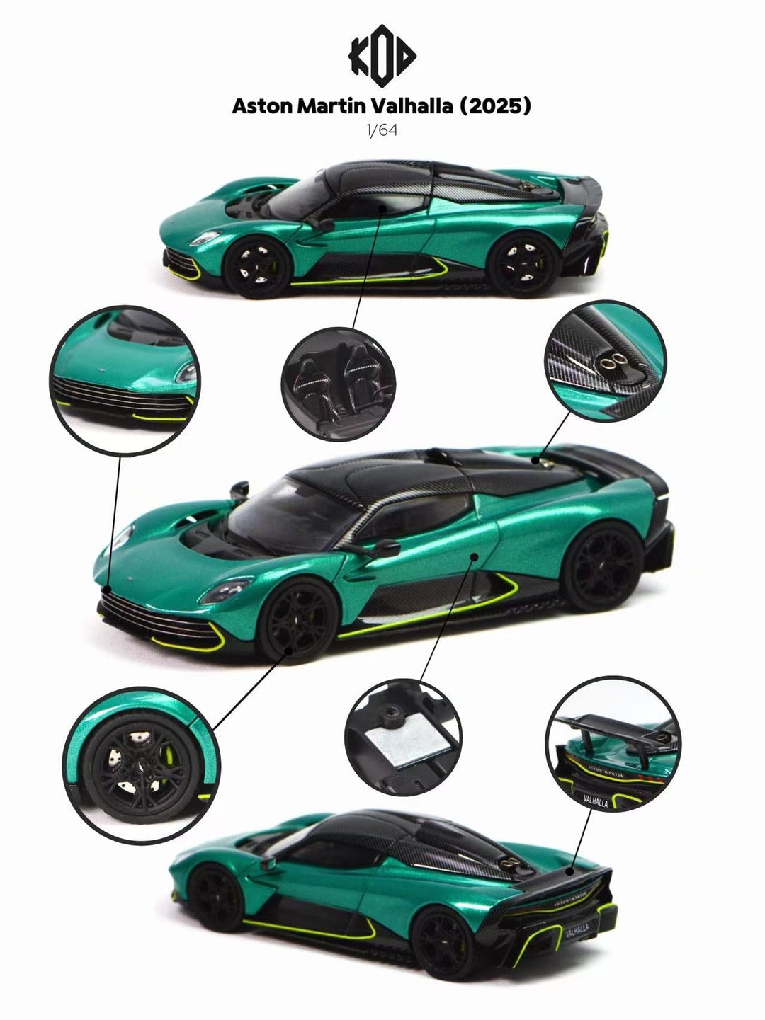 [Preorder] KOD 1:64 Aston Martin Valkyrie Green