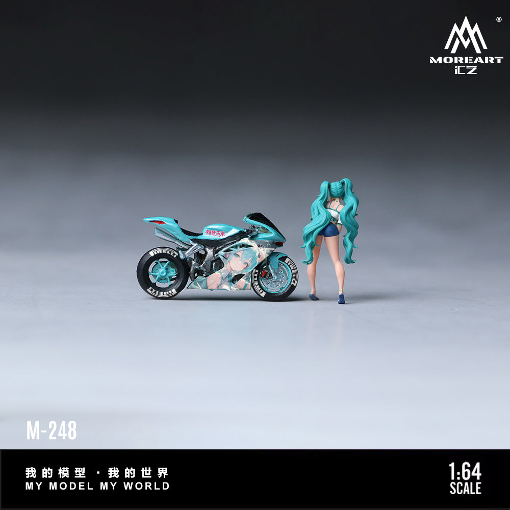 Preorder] MoreArt 1:64 HATSUNE MIKUDECAL MOTORCYCLE FIGURE SET