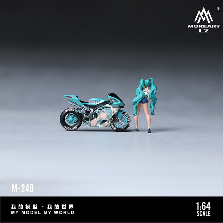 [Preorder] MoreArt 1:64 HATSUNE MIKUDECAL MOTORCYCLE FIGURE SET MO222248