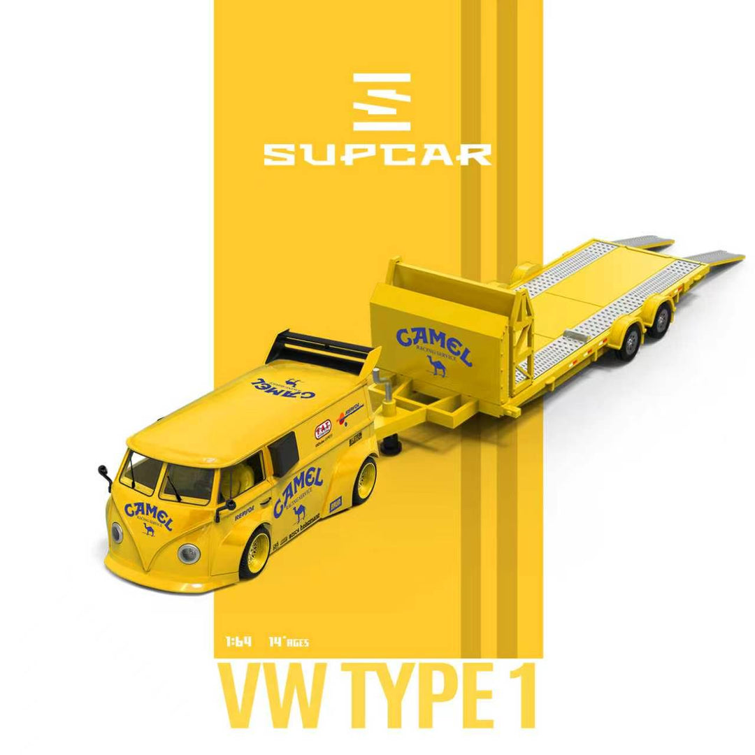[Preorder] SUPCAR 1:64 Volkswagen T1 Trailer Version Camel Livery SC642960-2
