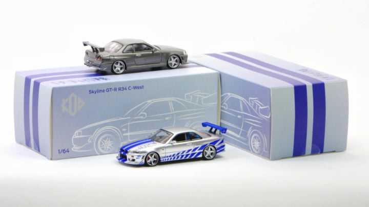 [Preorder] KOD 1:64 Fast and Furious Nissan Paul Walker Car (4 Versions)