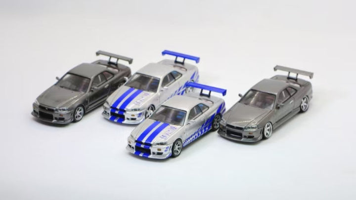 [Preorder] KOD 1:64 Fast and Furious Nissan Paul Walker Car (4 Versions)