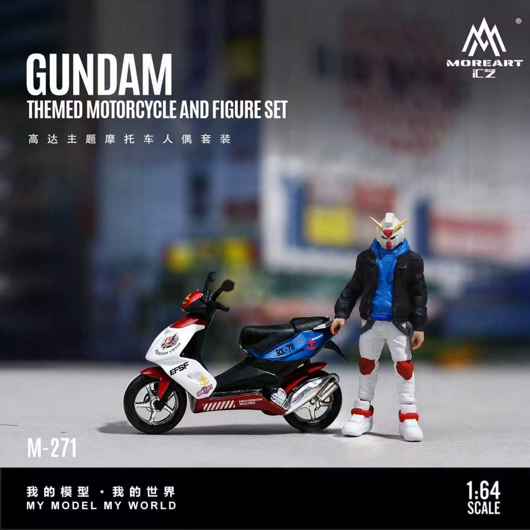 [Preorder] MoreArt 1:64 GUNDAM-THEMED MOTORCYCLE AND FIGURE SET MO222271