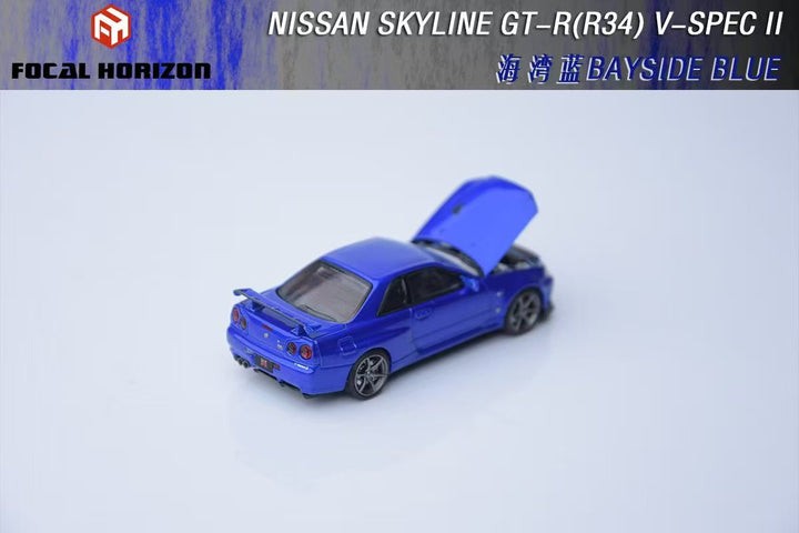 [Preorder] Focal Horizon 1:64 Nissan Skyline GT-R R34 V-SPEC-II Bayside Blue