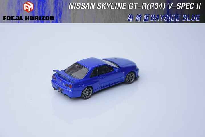 [Preorder] Focal Horizon 1:64 Nissan Skyline GT-R R34 V-SPEC-II Bayside Blue