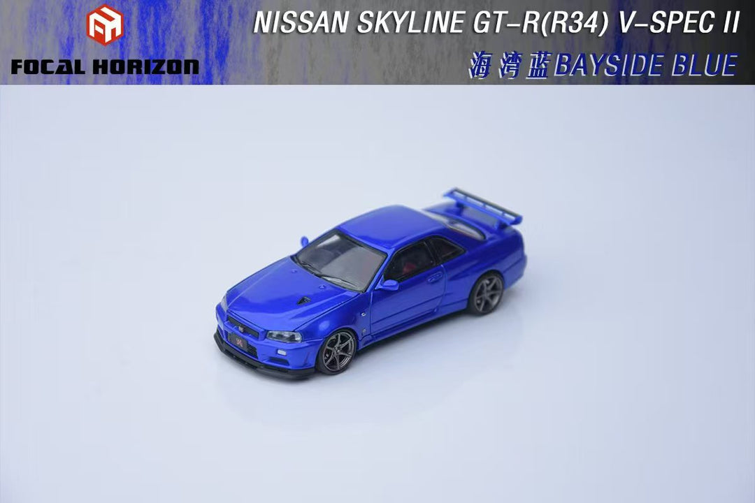 [Preorder] Focal Horizon 1:64 Nissan Skyline GT-R R34 V-SPEC-II Bayside Blue
